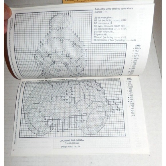 NWOT Vintage Lot of 4 Cross Stitch Leaflet Designs Gloria & Pat Christmas & Home - Picture 5 of 6